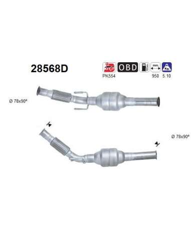 Catalizador As 28568D - PEUGEOT 406 2.0TD HDI 5