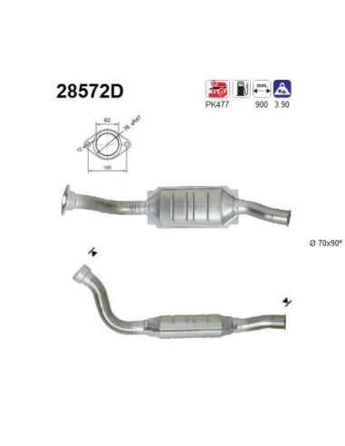 Catalizador As 28572D - PEUGEOT 806 2.TD HDI 99-