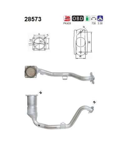 Catalizador As 28573 - PEUGEOT 307 1.6I 16V 4