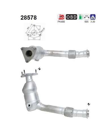 Catalizador As 28578 - PEUGEOT 607 3.0I V6 ANT IZDA