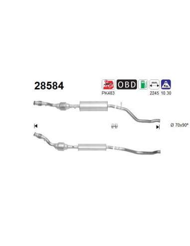 Catalizador As 28584 - PEUGEOT 206 2.0I 16V