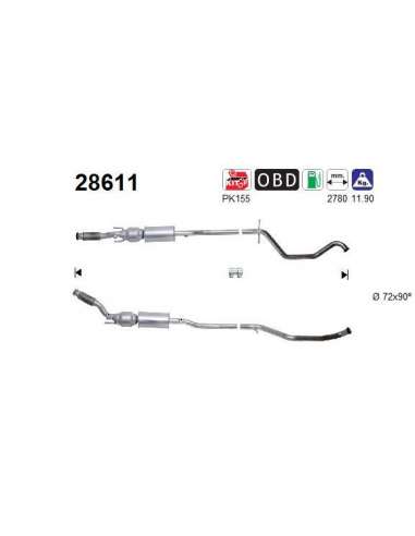 Catalizador As 28611 - PEUGEOT 407 2,0i 16V 136CV