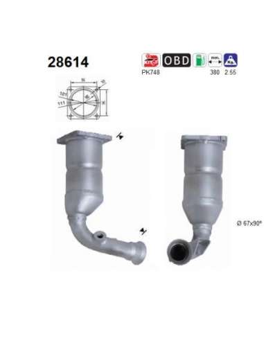 Catalizador As 28614 - PEUGEOT 206 1.4 88CV