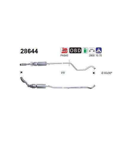 Catalizador As 28644 - PEUGEOT 407 1.8i 115CV