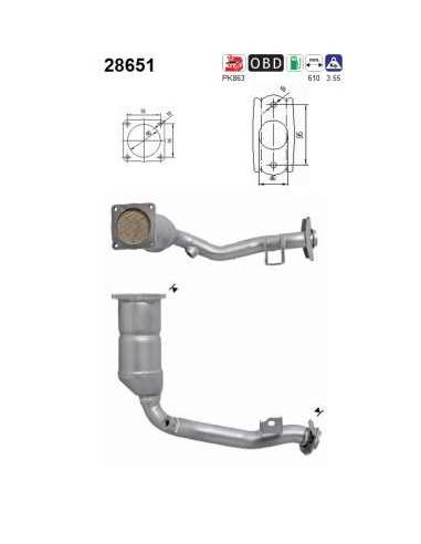 Catalizador As 28651 - PEUGEOT 207 1.6i 16V 150CV