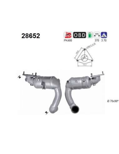 Catalizador As 28652 - PEUGEOT 607 3.0V6 210CV AN