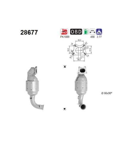 Catalizador As 28677 - PEUGEOT 208 1.2i 82CV