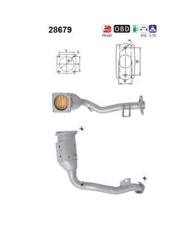 Catalizador As 28679 - PEUGEOT 207 1.4i 90CV