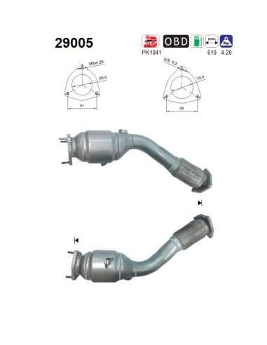 Catalizador As 29005 - PORSCHE CAYENNE S 4.5 V8 AN