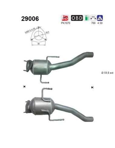 Catalizador As 29006 - PORSCHE CAYENNE S 4.5 V8 POS