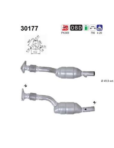 Catalizador As 30177 - RENAULT SCENIC 1.6 16V 113