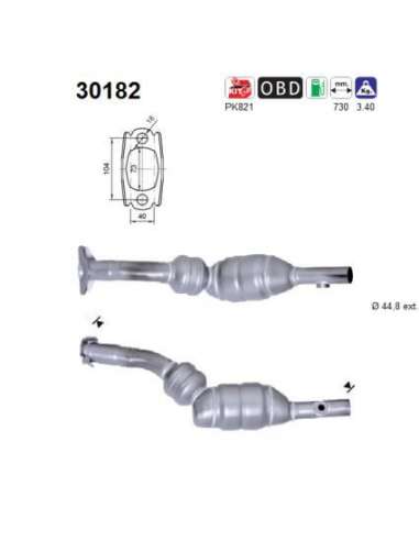 Catalizador As 30182 - RENAULT CLIO 1.4i 16V 98CV