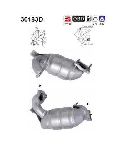 Catalizador As 30183D - RENAULT SCENIC 1.9TD 120CV