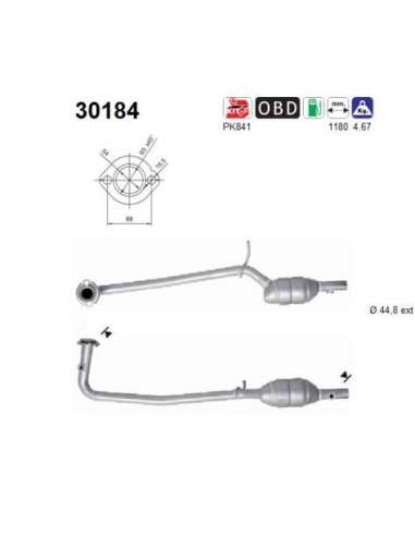 Catalizador As 30184 - DACIA SANDERO 1.6i 16V 87CV