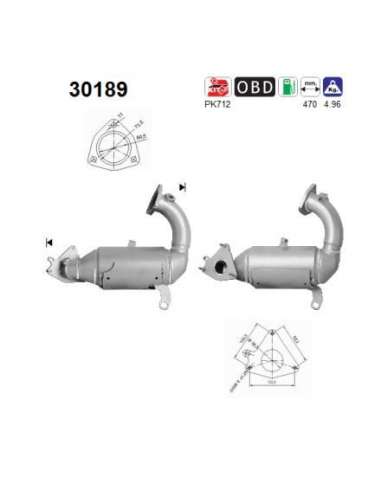 Catalizador As 30189 - MEGANE 2.0i 16V Turbo 1995 cc