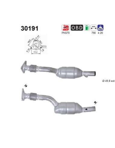 Catalizador As 30191 - RENAULT MEGANE 2.0 16V AUTOM