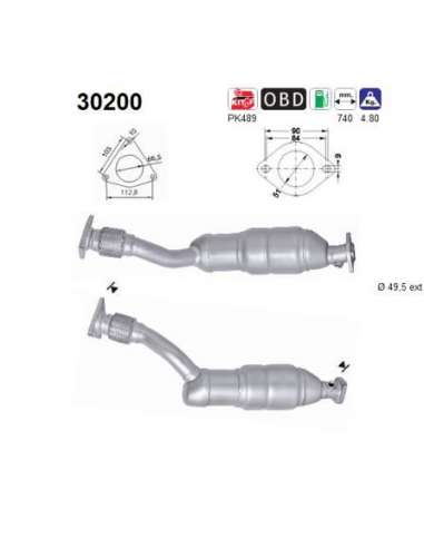 Catalizador As 30200 - Kangoo 1.6i 16V 4x4 1598 cc 7