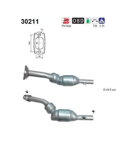 Catalizador As 30211 - RENAULT MEGANE 1,6i 112CV