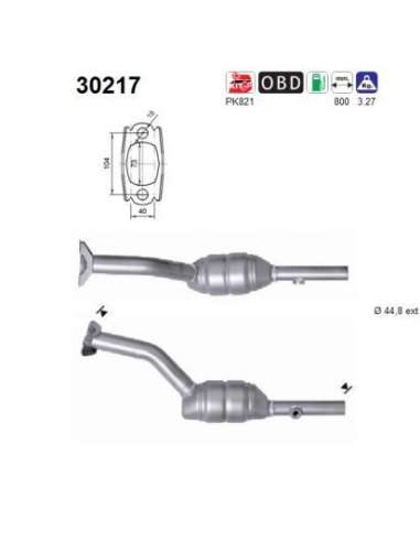 Catalizador As 30217 - RENAULT CLIO 1.2i 175CV