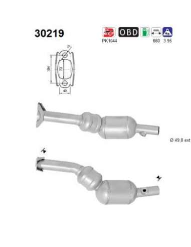 Catalizador As 30219 - AS Catalizador RENAULT MEGANE