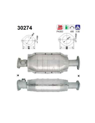 Catalizador As 30274 - RENAULT 19 Y CHAMADE 1.4E