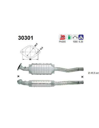 Catalizador As 30301 - RENAULT SAFRANE 2.0I AUT.CATA