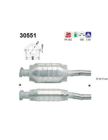 Catalizador As 30551 - RENAULT R5 1.4 01/8