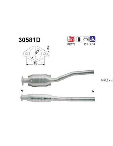 Catalizador As 30581D - RENAULT LAGUNA 2.2TD 7