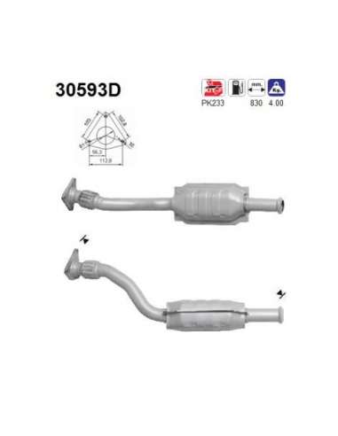 Catalizador As 30593D - RENAULT MEGANE 1.9TD DCI 7