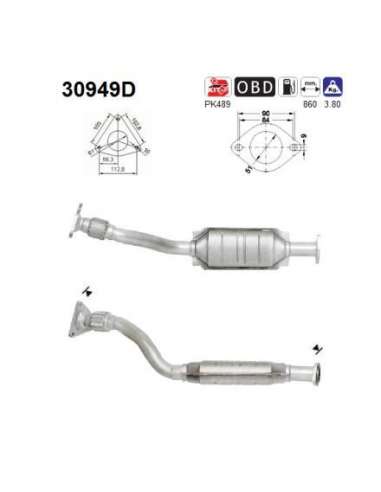 Catalizador As 30949D - RENAULT SCENIC 1.9 4X4 8