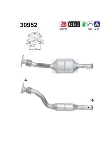 Catalizador As 30952 - RENAULT MEGANE 1.4 16V 95CV