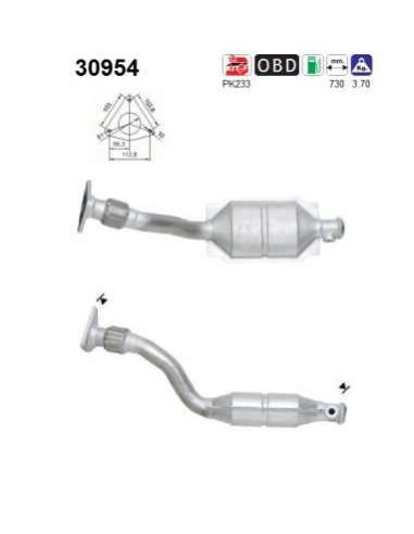 Catalizador As 30954 - RENAULT CLIO 1.4 16V 98CV