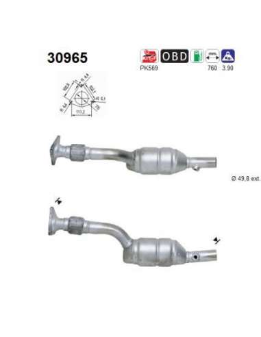 Catalizador As 30965 - RENAULT MEGANE 1.6 16V