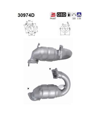 Catalizador As 30974D -  EXTINGUIDA RENAULT MASTER 2.5  DCI ANTE