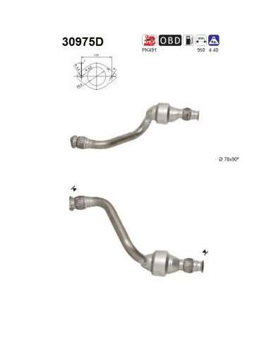 Catalizador As 30975D - RENAULT MASTER 2.5DCI POSTE