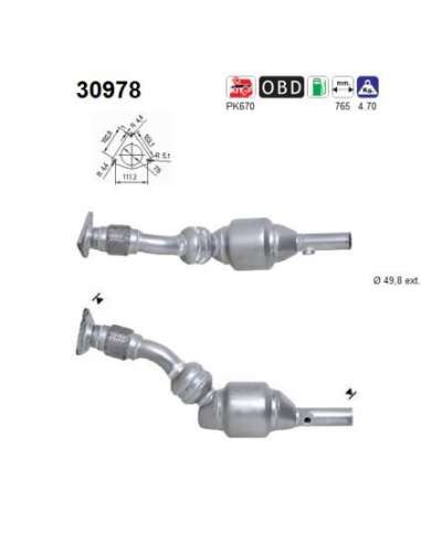 Catalizador As 30978 - RANAULT MEGANE 2,0I 16V 134CV