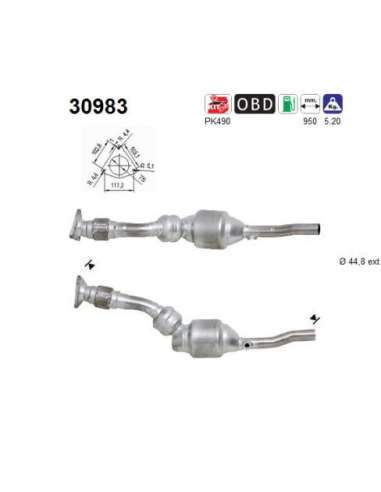 Catalizador As 30983 - RENAULT LAGUNA 2.0DE 140CV P