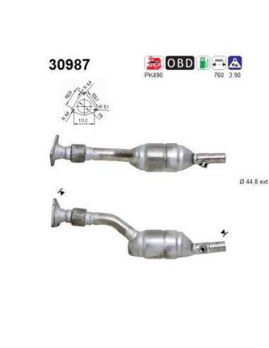 Catalizador As 30987 - RENAULT MAGANE 1.4i 16V 98CV