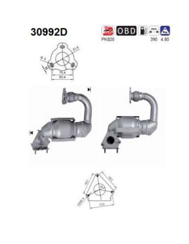 Catalizador As 30992D - RENAULT LAGUNA 2.0TD DCi 150