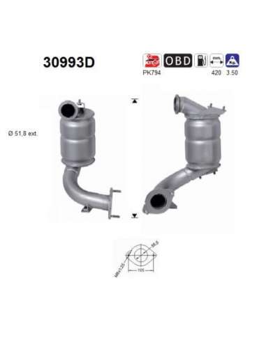 Catalizador As 30993D - RENAULT LAGUNA 1.9 TD DCi 13