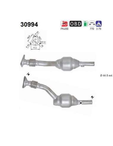 Catalizador As 30994 - RENAULT MODUS 1.4/1.6 112CV