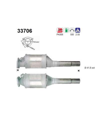 Catalizador As 33706 - SEAT IBIZA/CORDOBA-1.1/1.3/1.