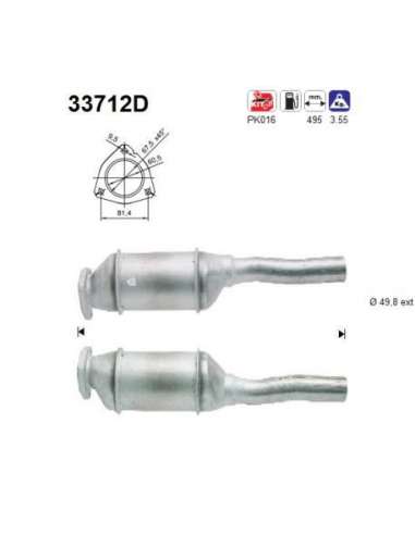 Catalizador As 33712D - SEAT/VW-TOLEDO/GOLF/PASSAT