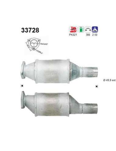 Catalizador As 33728 - SEAT TOLEDO 1.6I 11/93-0