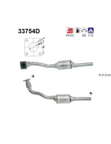 Catalizador As 33754D - SEAT IBIZA/INCA VW CADDY 1.9