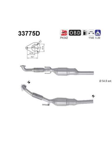 Catalizador As 33775D - SEAT LEON 1.9 TDI 150CV FR