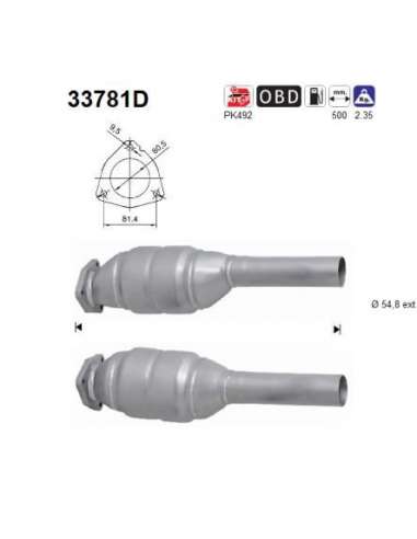 Catalizador As 33781D - SEAT ALAMBRA 2.0 TD 140CV