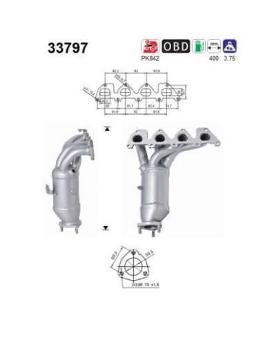 Catalizador As 33797 - AS Catalizador SEAT IBIZA1.4i