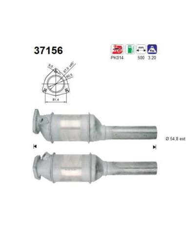 Catalizador As 37156 - VOLKSWAGEN GOLF GTI 2.0 CATAL