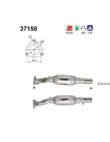 Catalizador As 37158 - VOLKSWAGEN GOLF III 2.0 GTI 1